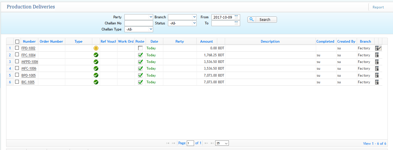 Approval Layer page for the Final Production Delivery